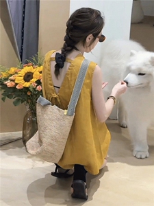 高级感时尚潮流套装女夏新款宽松纯色圆领无袖上衣阔腿短裤两件套图片