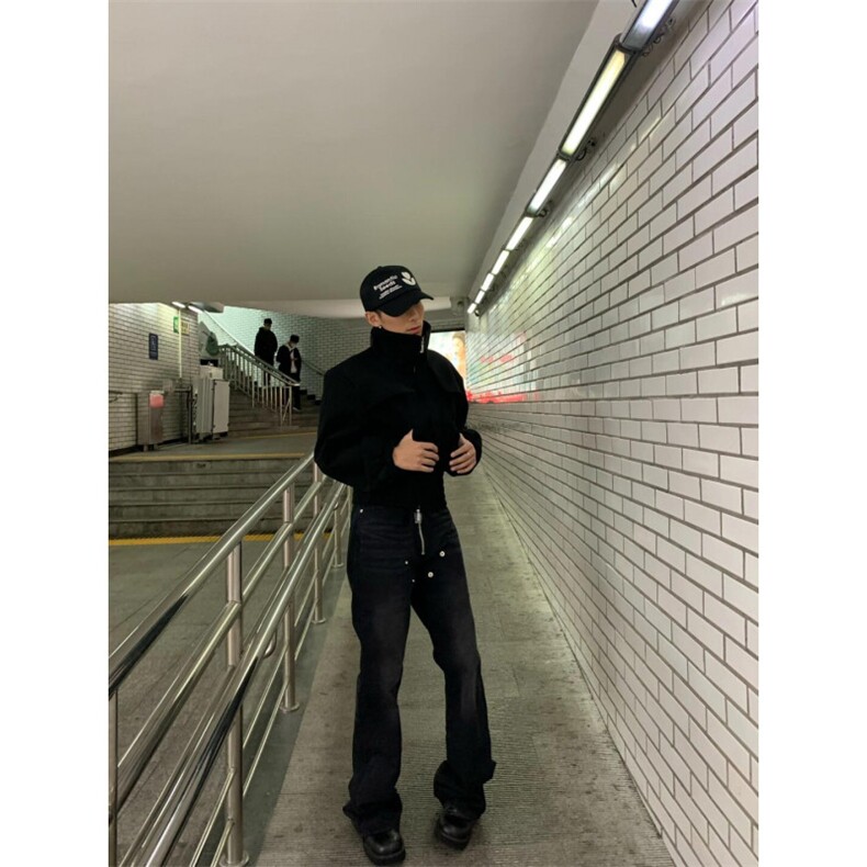 【有货】cleanfit短款外套男春秋设计感高级感痞帅夹克A710HH-P75,男装夹克,星座1007（原301D）