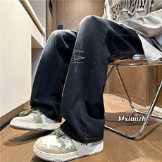 XZ616秋季新款水洗渐变设计感明线牛仔长裤TY1062特P40控78，男装休闲裤，星座512A（原616）