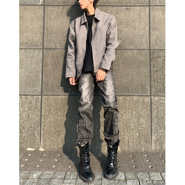 【有货】cleanfit灰色短款盔甲外套男春秋高级感夹克S260LL-P65,男装夹克,星座1007（原301D）