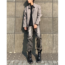 【有货】cleanfit灰色短款盔甲外套男春秋高级感夹克S260LL-P65，男装夹克，星座1007（原301D）