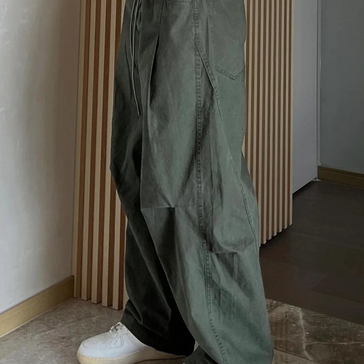 时尚日系工装休闲裤男夏季薄款垂感高级感宽松直筒阔腿长裤子男款,男装休闲裤,电商B212（原钱塘6029）