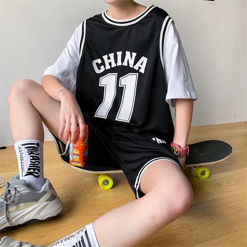 篮球运动套装男士休闲球服潮流韩版帅气夏季短裤短袖衣服tz72-p36图片