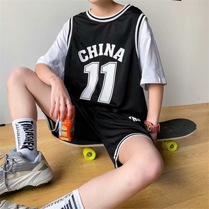 篮球运动套装男士休闲球服潮流韩版帅气夏季短裤短袖衣服tz72-p36图片