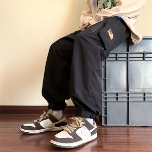 港风工装休闲裤男宽松直筒束脚伞兵裤XZ214-8 KP805 P50图片
