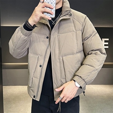 2025冬季店主风立领男士外套轻熟宽松保暖羽绒服YR28602-P185，男装羽绒服，电商A413