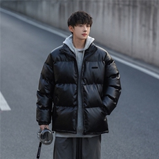 冬季PU皮加厚棉衣棉服机能风拉链装饰ZM082-P110控139，男装棉衣，星座1408-1