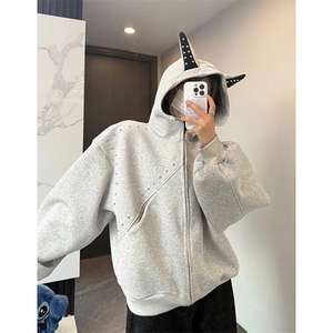 有货 网图 203-6 F2594 P59特  早秋美式杜宾犬高街连帽卫衣图片
