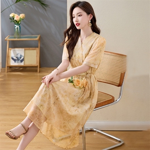碎花连衣裙超好看夏季女装收腰小个子气质长裙子XS2580图片