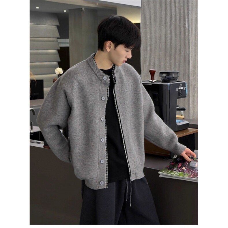 春秋韩系时尚假两件卫衣男休闲学生拼接痞帅高级感长袖，男装卫衣，四季星座505