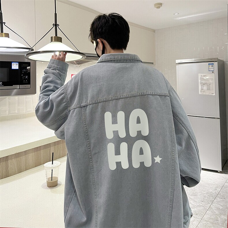 牛仔夹克男大码牛仔外套男茄克NJ77346-P60,男装夹克,电商A040