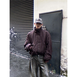 美式街头白鸭绒三防立领羽绒服男女潮牌短宽保暖外套JK6048图片