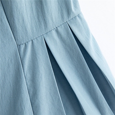 夏新新款短袖撞色收腰显瘦衬衫女，女装衬衫，水衣源