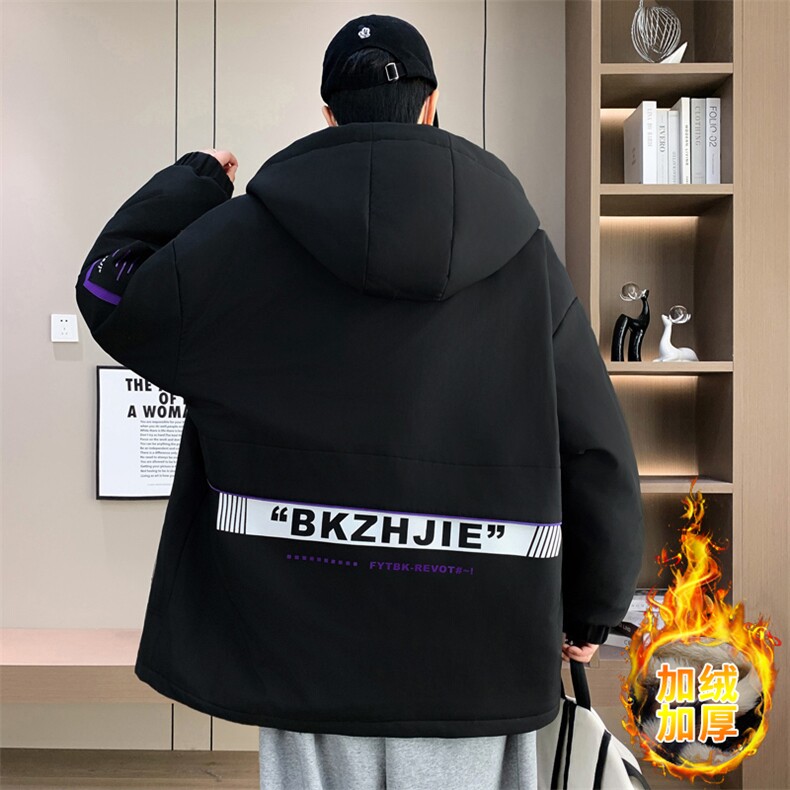 男士外套青年男冬季加绒加厚夹克外套帅气保暖棉衣男L8756-P93,男装夹克,星座310B-3