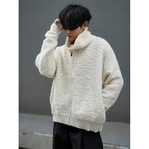 【005】拉链毛衣男百搭秋冬针织开衫外套休闲A079-MY9815-P62,麂皮裙穿搭图片
