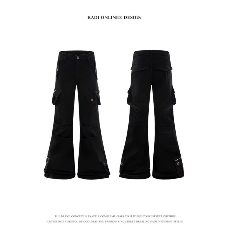 2026美式高街口袋褶皱微喇男女cleanfit宽松牛仔裤K71576-P58网图,男装牛仔裤,电商B245