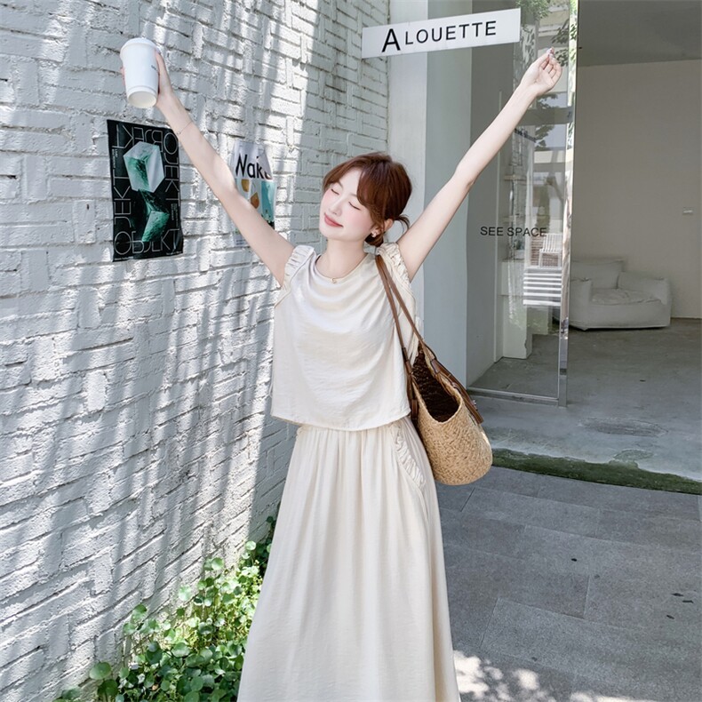 主推重工艺女夏新款休闲减龄穿搭套裙两件套A2609-148-K228,女装套装/套裙,美静678