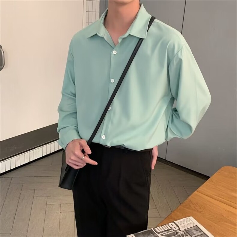 男春秋情侣宽松休闲衬衣FC12P28,男装衬衫,星座1116-2