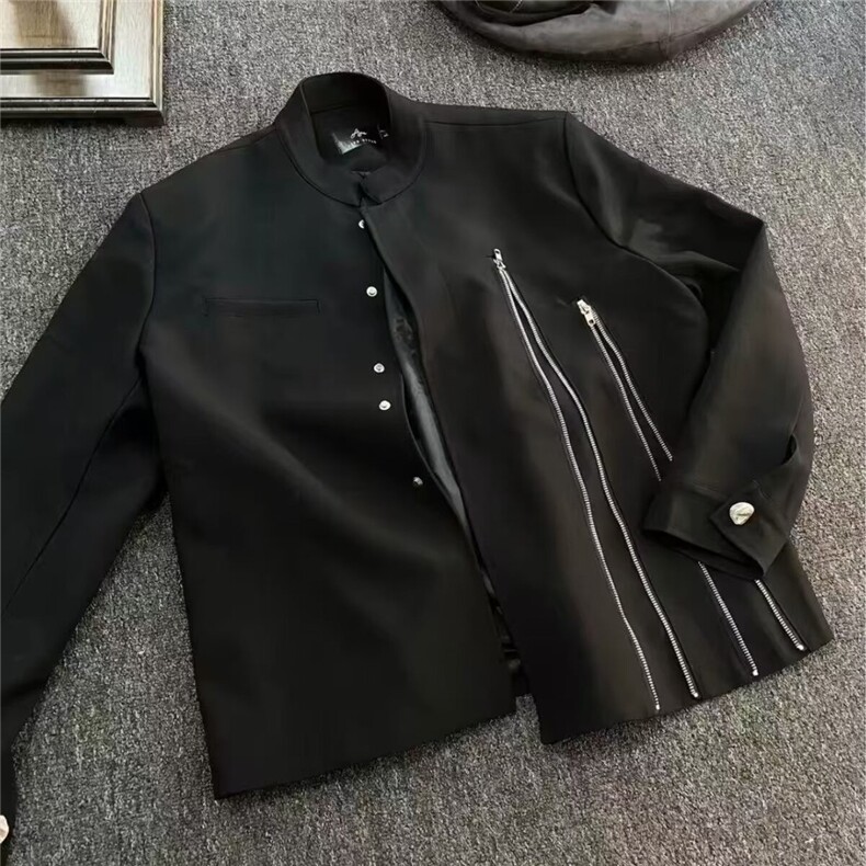 新款文艺百搭棒球领短款夹克男女潮牌衣服春秋美式复古工装外套,男装夹克,星座506A