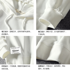 WY2062-P40 纯棉连帽卫衣男大码运动帽衫宽松薄外套男 麒麟风图片