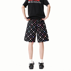 DK162-P32花白短裤男女夏季新款休闲冰丝沙滩中裤宽松百搭五分裤，男装牛仔裤，电商A178