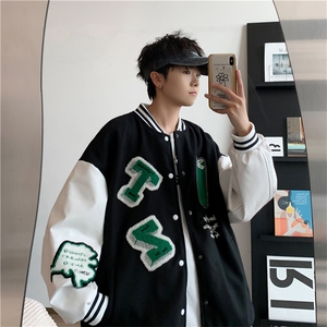 外套男潮牌百搭休闲宽松夹克oversize棒球服2023新款JK08825-P65图片