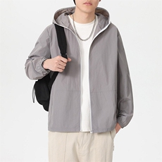 夏季新品轻盈速干运动健身衣男连帽单层防晒风衣Q5519-特P30，男装防晒衣，星座610（原A335）
