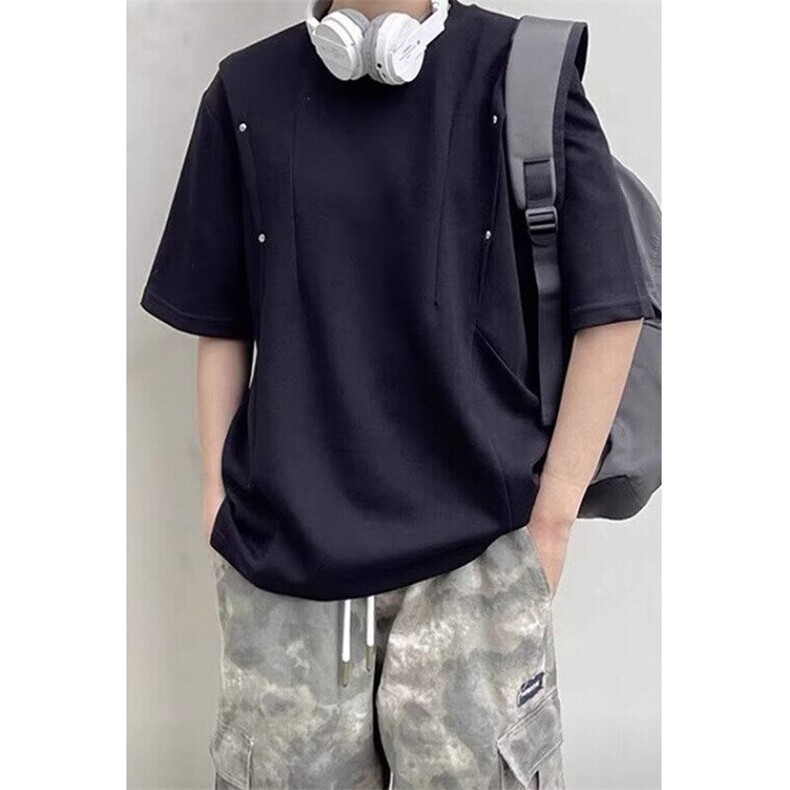 重磅美式潮牌口袋短袖t恤男夏季新款圆领青少年体恤衫TD24,男装T恤,星座1116A（原606A-3）
