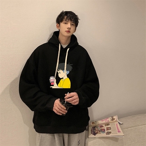 纯棉连帽卫衣男大码运动帽衫宽松薄WY2200-P35图片