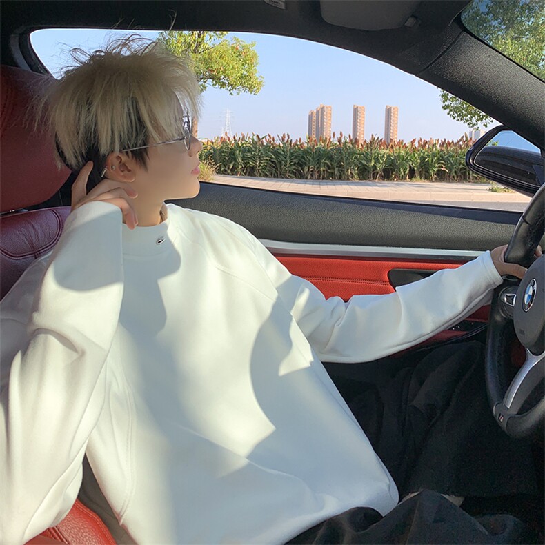 MA743-P40冬季高质量鱼骨线德绒高领打底衫卫衣网图，男装卫衣，星座1611A