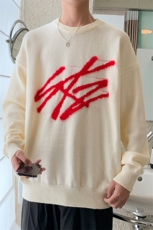 311B-1-3912-P45控79港风套头圆领发字貂毛提花春色大码针织毛衣，男装针织衫/毛衣，星座311B-1