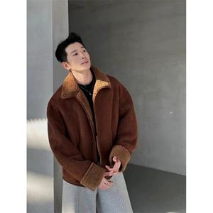 现货~双面穿皮毛一体麂皮绒夹克外套 JK919 P128图片