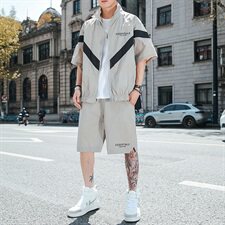 夏季新款套装男薄款韩版防晒衣休闲两件套DS774T，男装休闲裤，电商A102