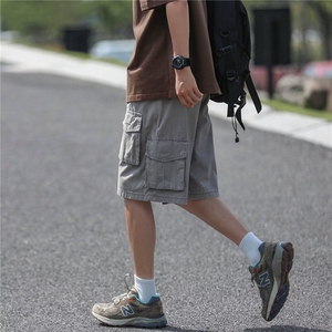 工装休闲短裤男女韩版潮流大口袋帅气2025夏季ins五分裤K6196-P50图片