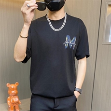 TX161-P40圆领短袖t恤男印花刺绣潮流休闲男士百搭半袖体恤衫，男装T恤，电商D310B-1