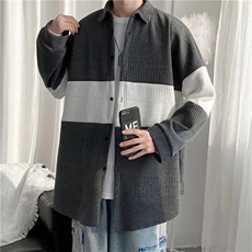 长袖衬衫男港风日系外套休闲高质量C221P45，男装衬衫，星座1116-2