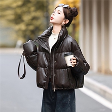 蛋白皮短款羽绒服女冬季2026新款小个子今年流行宝款加厚保暖外套，女装羽绒服，意芙