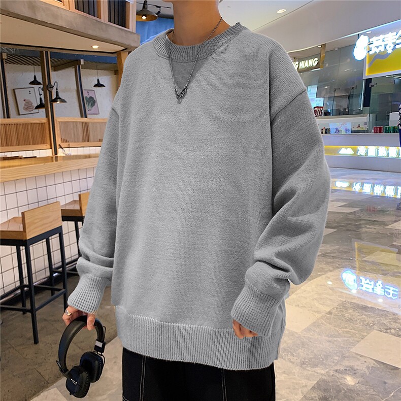 1港风宽松中性情侣潮流纯色大码M-5XL毛衣男外套7979P45加绒P55,男装针织衫/毛衣,星座226-2