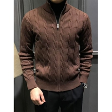 MM501-P63新款时尚潮流设计感宽松拉链开衫连帽毛衣，男装针织衫/毛衣，星座617A-2