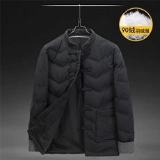 唐装羽绒服冬季风盘扣休闲加厚90%白鸭绒保暖外套BG8892-P245，男装羽绒服，星座1105-3