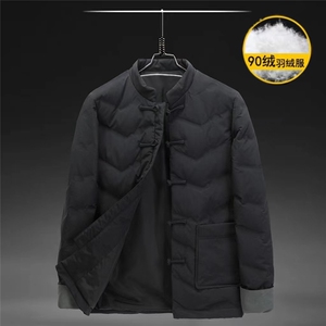 唐装羽绒服冬季风盘扣休闲加厚90%白鸭绒保暖外套BG8892-P245图片
