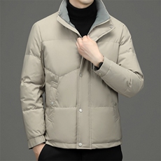 CAH9103钱塘2020-2冬季厚款商务休闲简约立领中年男士羽绒服P230，男装羽绒服，钱塘207-2
