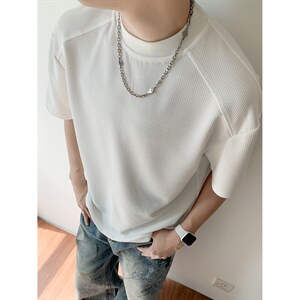 主推夏季新品2026玉米格半袖打底衫男士夏装短袖T恤上衣S408-特19图片