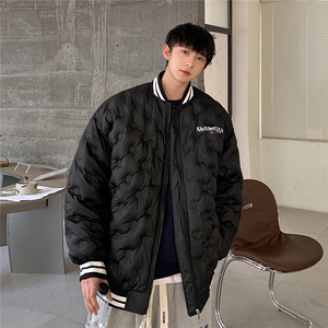 1定制面料宽松保暖棒球领大码M-5XL羽绒服男外套8709P168控229图片
