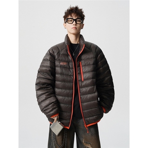 印花轻便90绒白鸭绒M-5XL大码：锦纶羽绒服男78187P238控328图片