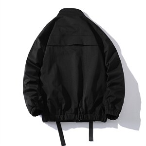 7XL-M大码立领夹克外套男2023秋季新款个性织带休闲宽松上衣控98，男装夹克，钱塘717(原712)