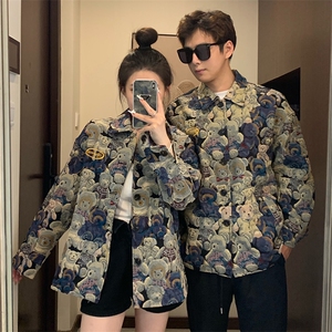 情侣装秋装夹克外套时尚百搭复古设计感外套小香风上衣C665-88图片