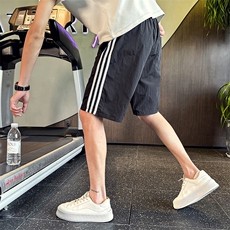 夏季新款社会小伙休闲裤五分裤冰丝速干短裤店主风2268-P45，男装牛仔裤，星座313B-2(原星座309A-2)