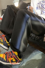 2024春新款元素撞色喷绘宽松抽绳束脚休闲运动裤KZ09-P48控68，男装休闲裤，星座914-3