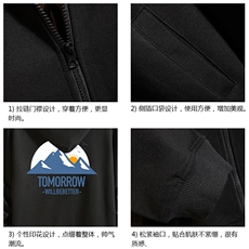 KS21235-P38连帽开衫卫衣男运动外套大码班服砖墙，男装卫衣，电商A040A